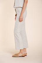 New York Trumpet pantalone chino donna in jersey trama a chicco di riso slim fit