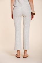 New York Trumpet pantalone chino donna in jersey trama a chicco di riso slim fit
