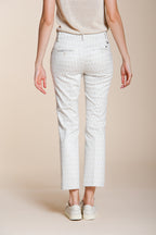 New York Trumpet Hose Chino Damen aus Jersey Rautenmuster slim fit