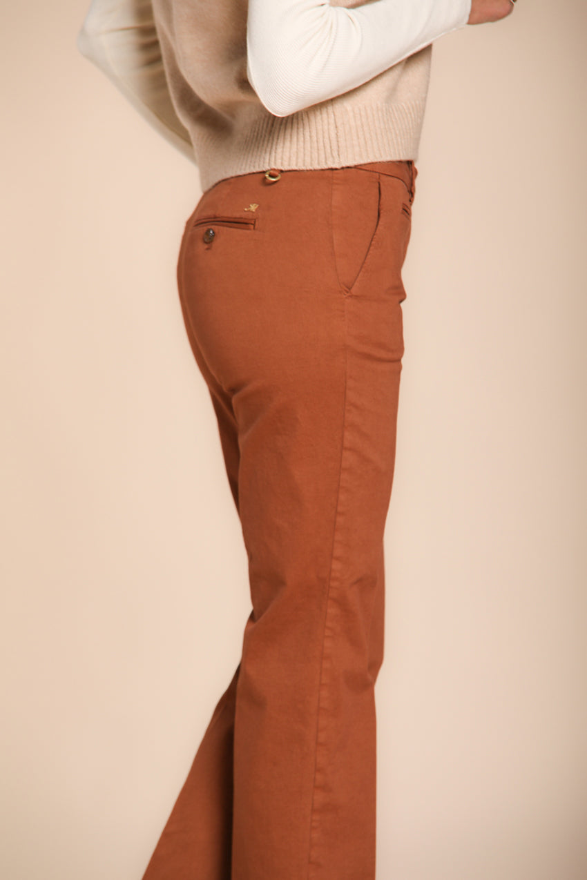 New York Trumpet pantalone chino donna in gabardina slim fit