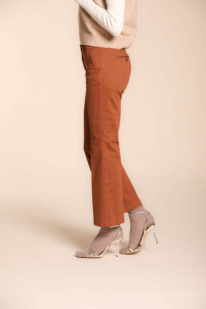 New York Trumpet pantalone chino donna in gabardina slim fit