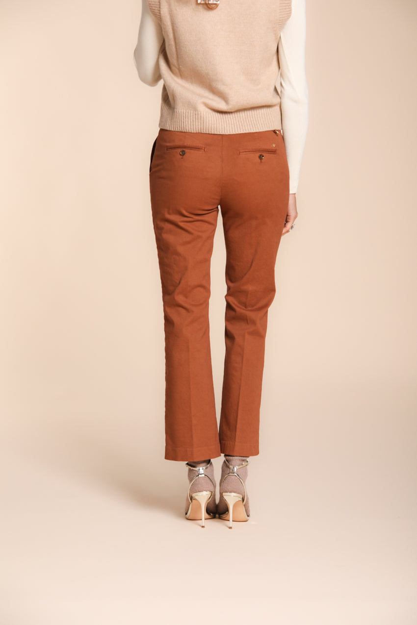 New York Trumpet pantalone chino donna in gabardina slim fit
