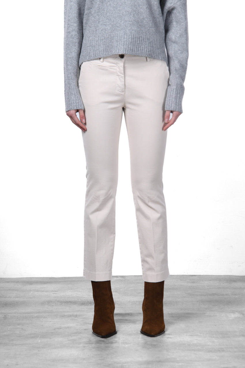 New York Trumpet pantalone chino donna in gabardina slim fit ①