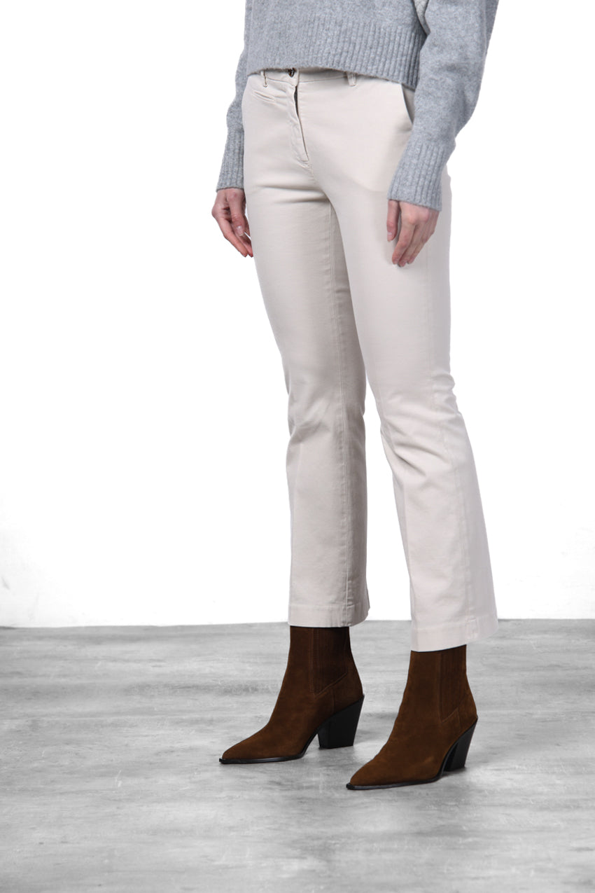 New York Trumpet pantalone chino donna in gabardina slim fit ①