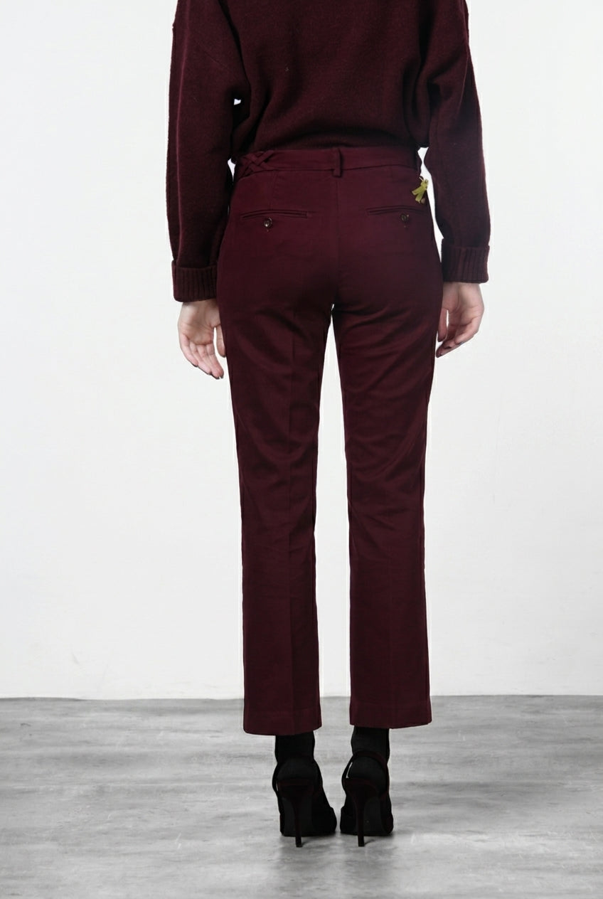 New York Trumpet pantalone chino donna in gabardina slim fit ①