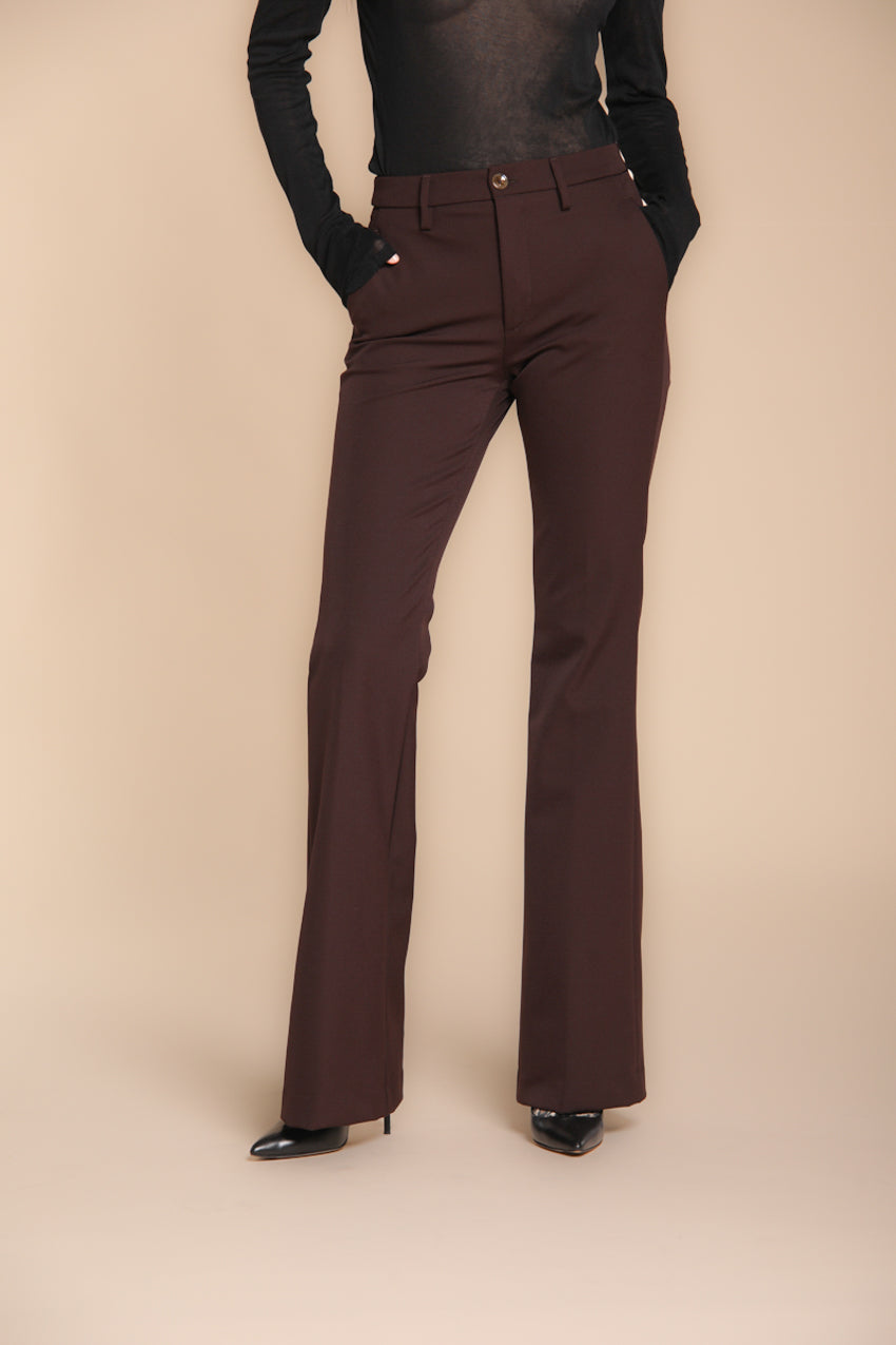 Foto 1 New York Flare pantalone chino donna in jersey stretch slim fit