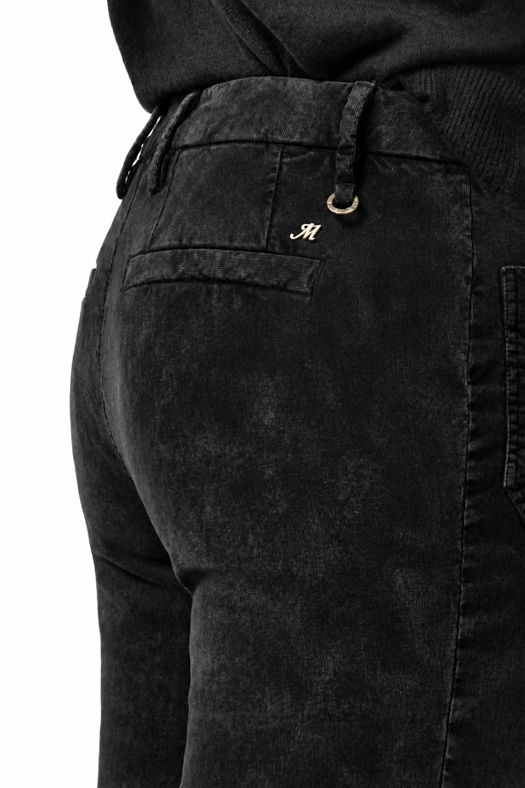 New York Flare Chinohose für Damen aus 1000-Rippen-Samt mit slim fit
