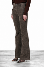 New York Flare pantalón chino de mujer en terciopelo 1000 rayas slim fit

