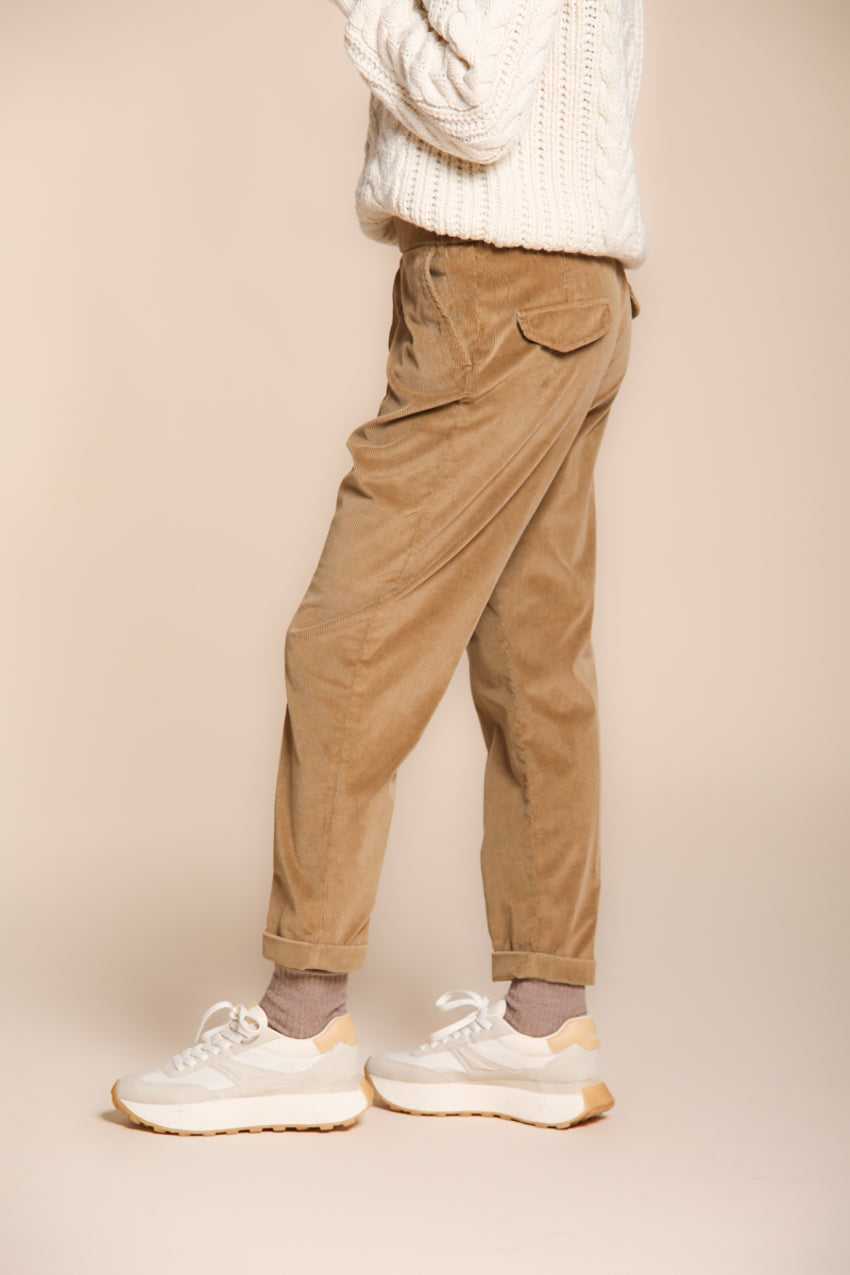 Foto 3 Malibu Jogger City pantaloni chino donna in velluto a coste relaxed fit
