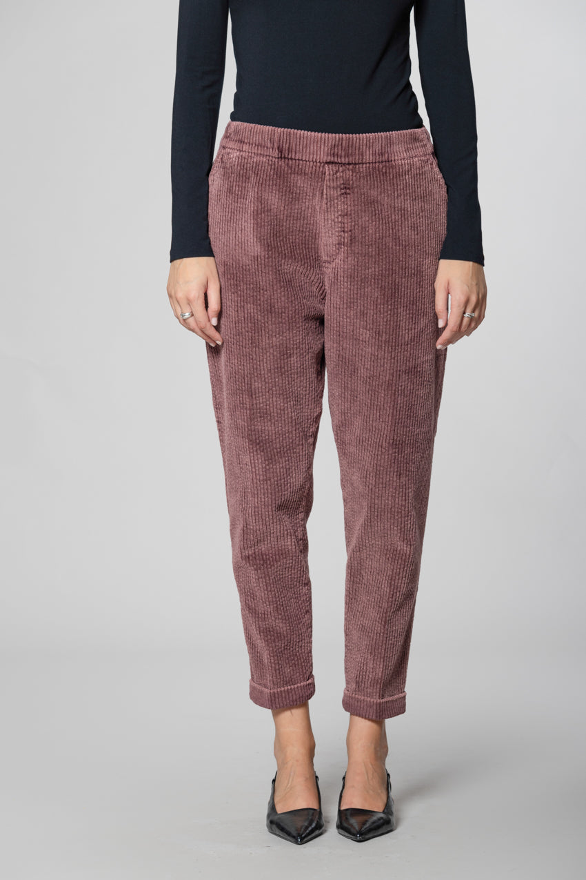 Malibu Jogger City pantalón chino mujer en pana de canalé relaxed fit