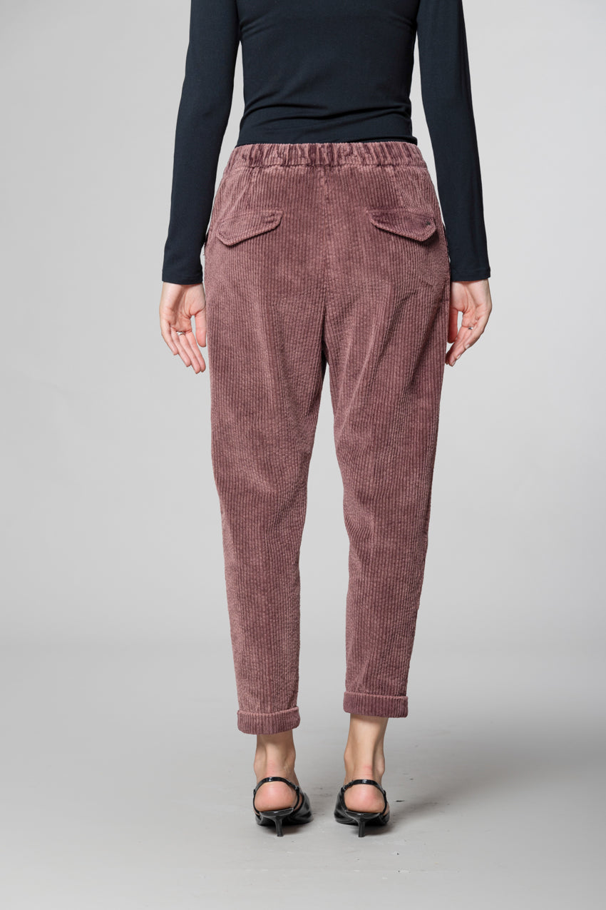 Malibu Jogger City pantalón chino mujer en pana de canalé relaxed fit