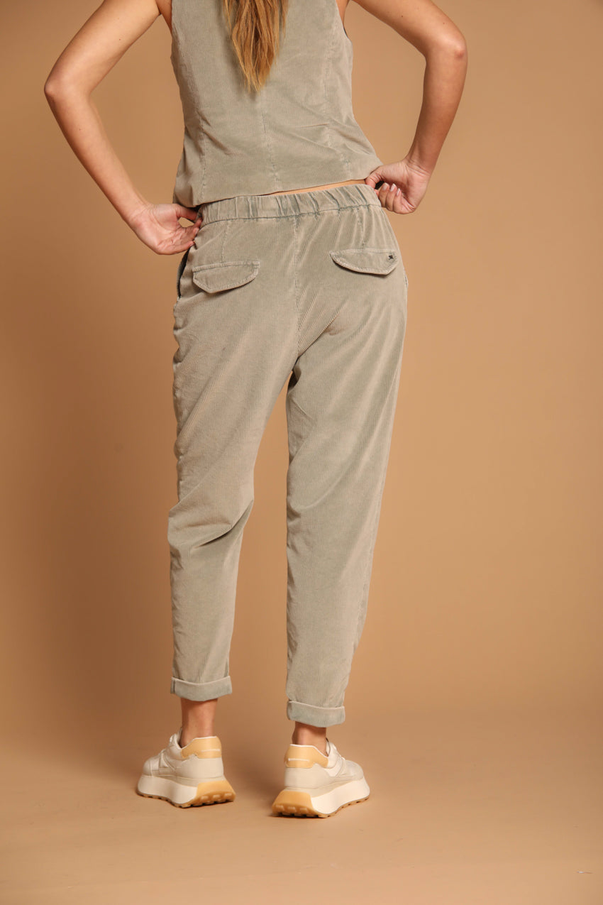 Malibu Jogger City Damen Chino-Hose aus Samt-Kord relaxed Fit