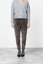 Malibu Jogger City pantalone chino donna in velluto a costa larga relaxed fit