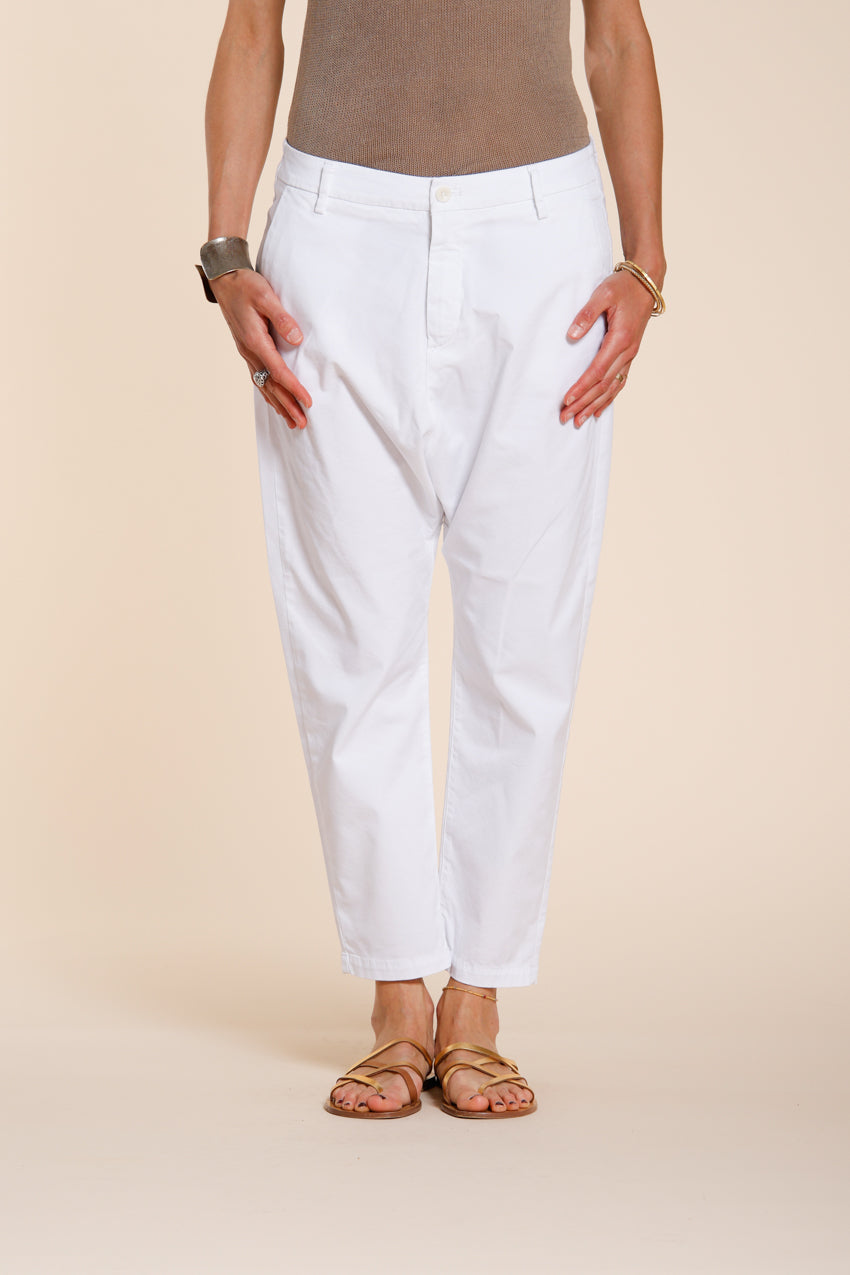 Malibu Jogger pantalón chino mujer en gabardina carrot fit