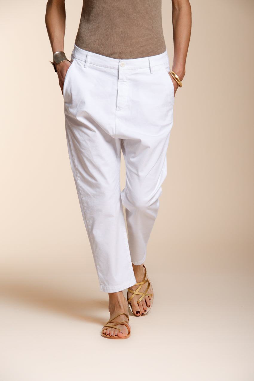 Malibu Jogger pantalón chino mujer en gabardina carrot fit