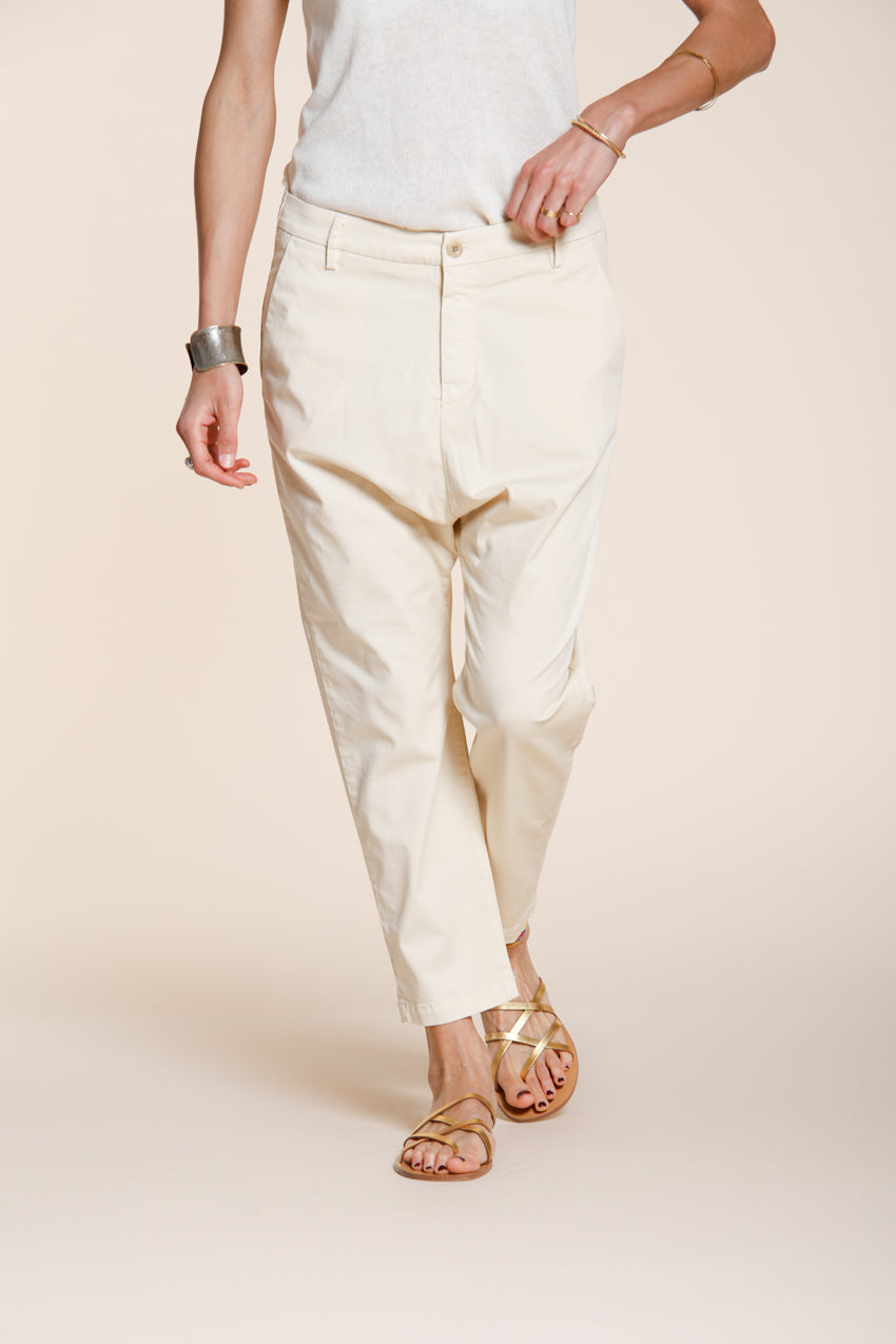 Malibu Jogger pantalón chino mujer en gabardina carrot fit