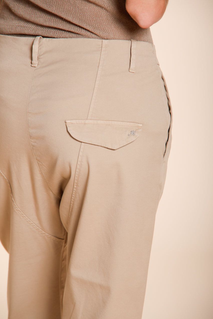 Malibu Jogger pantalón chino mujer en gabardina carrot fit
