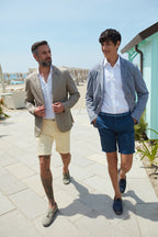 Torino Summer Bermuda chino homme en satin stretch slim fit