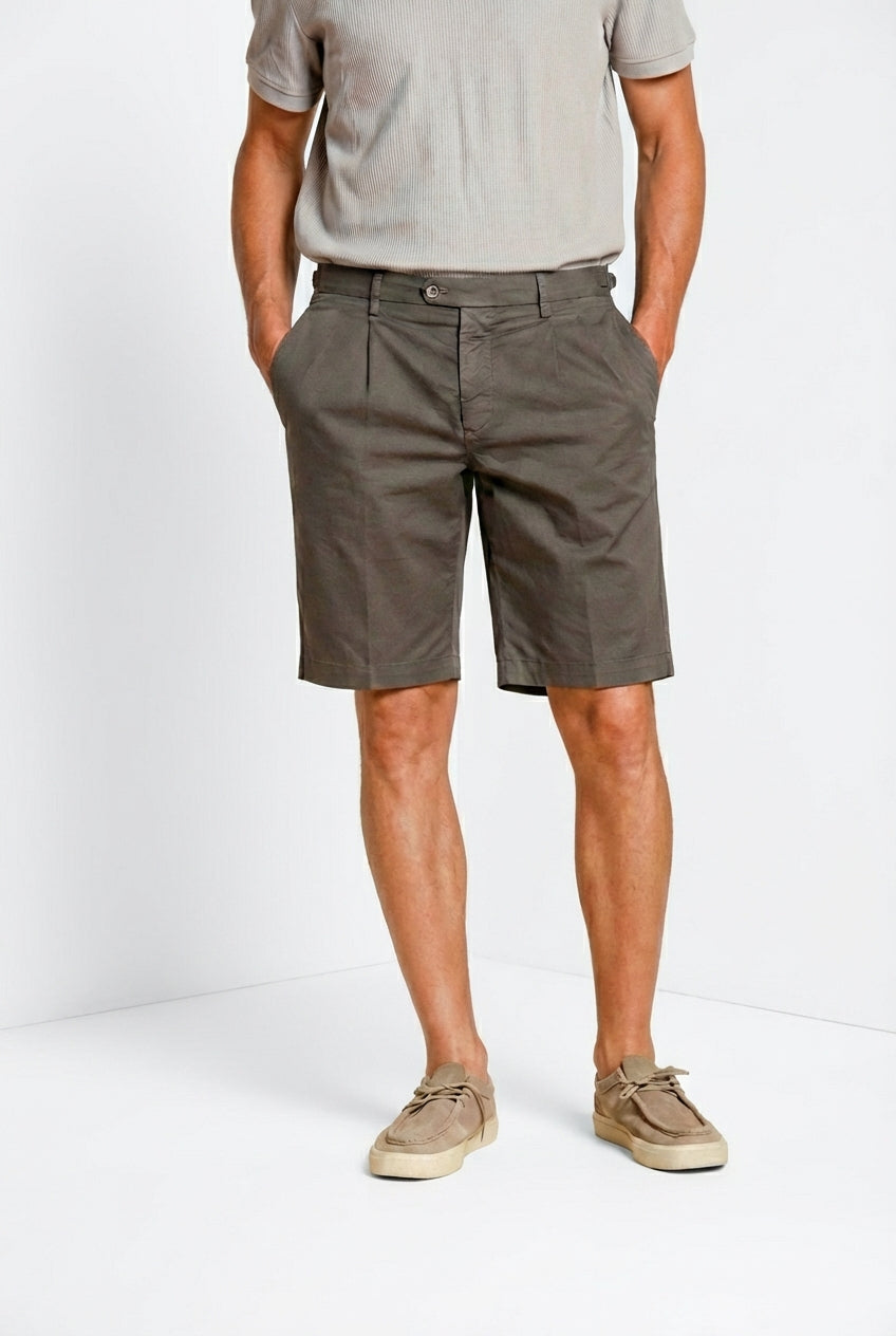 New York 2 Pinces bermuda chino hombre en twill stretch regular fit