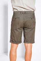 New York 2 Pinces men's chino bermuda in stretch twill regular fit