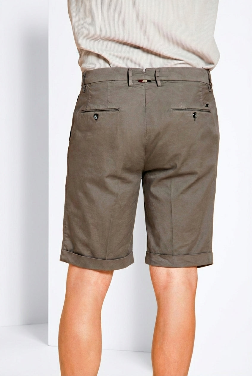 New York 2 Pinces men's chino bermuda in stretch twill regular fit