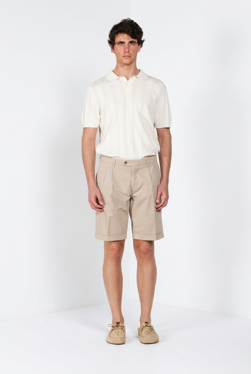 New York 2 Pinces bermuda chino hombre en twill stretch regular fit