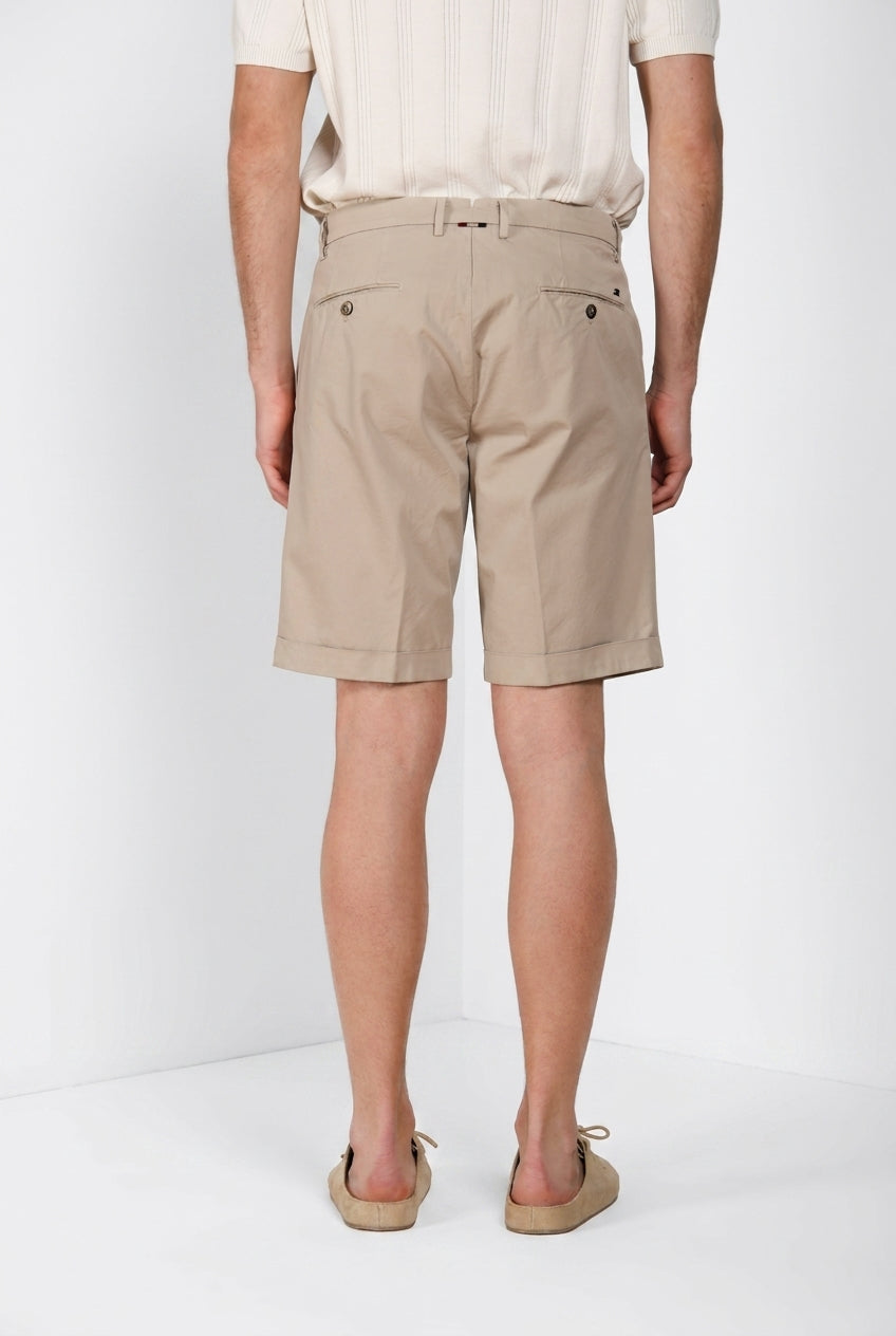 New York 2 Pinces bermuda chino hombre en twill stretch regular fit