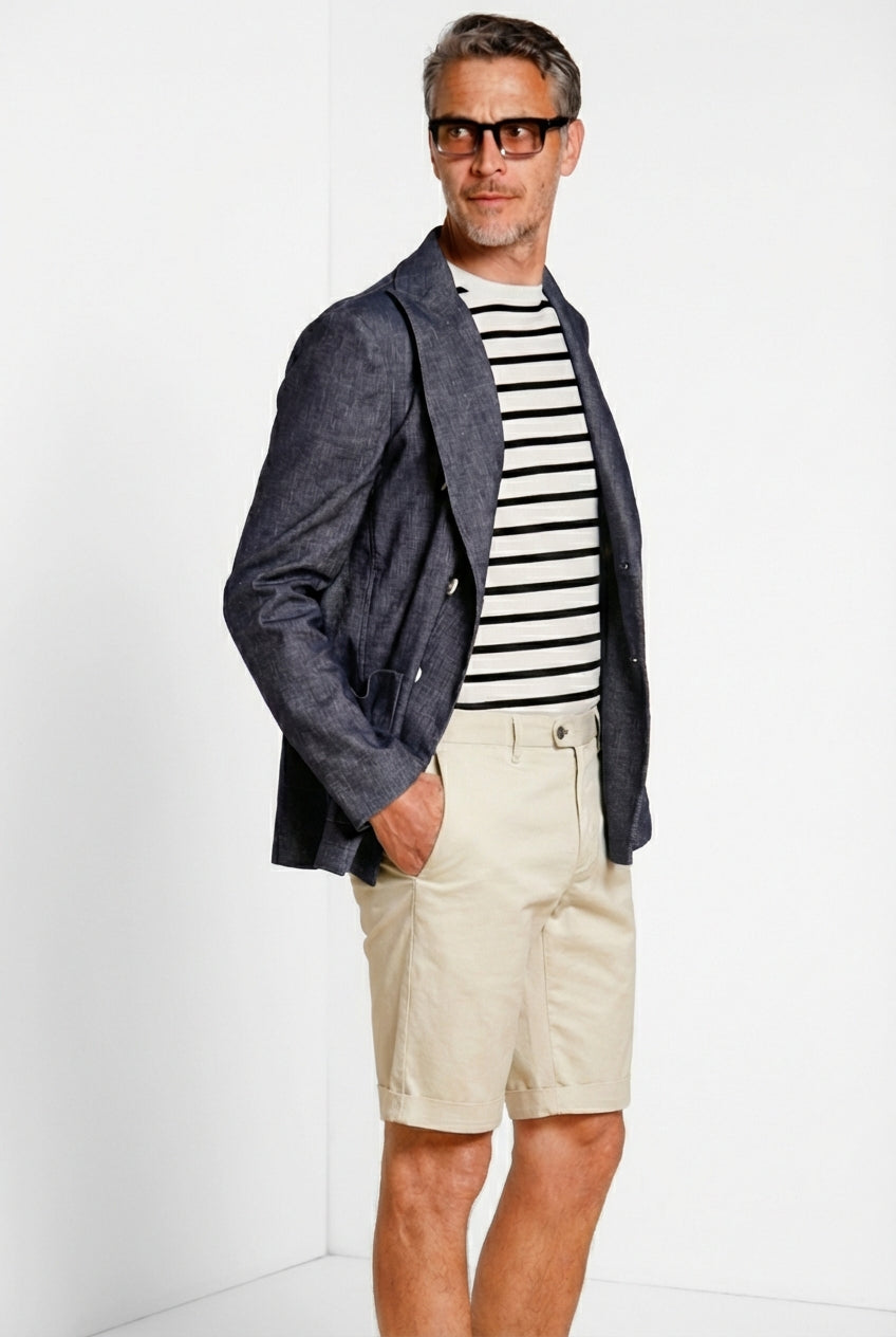 Torino City bermuda chino hombre en gabardina stretch regular fit