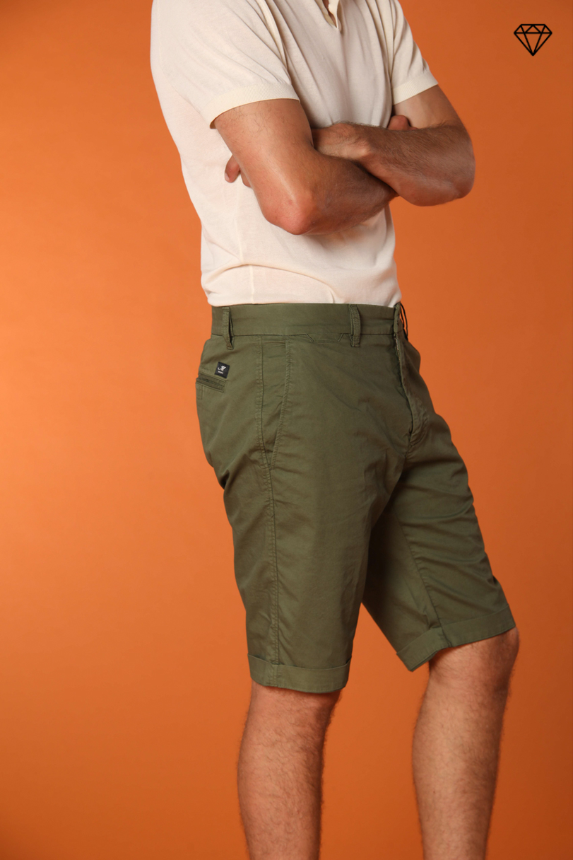 London men's chino bermuda shorts in Pima cotton Regular fit  ①