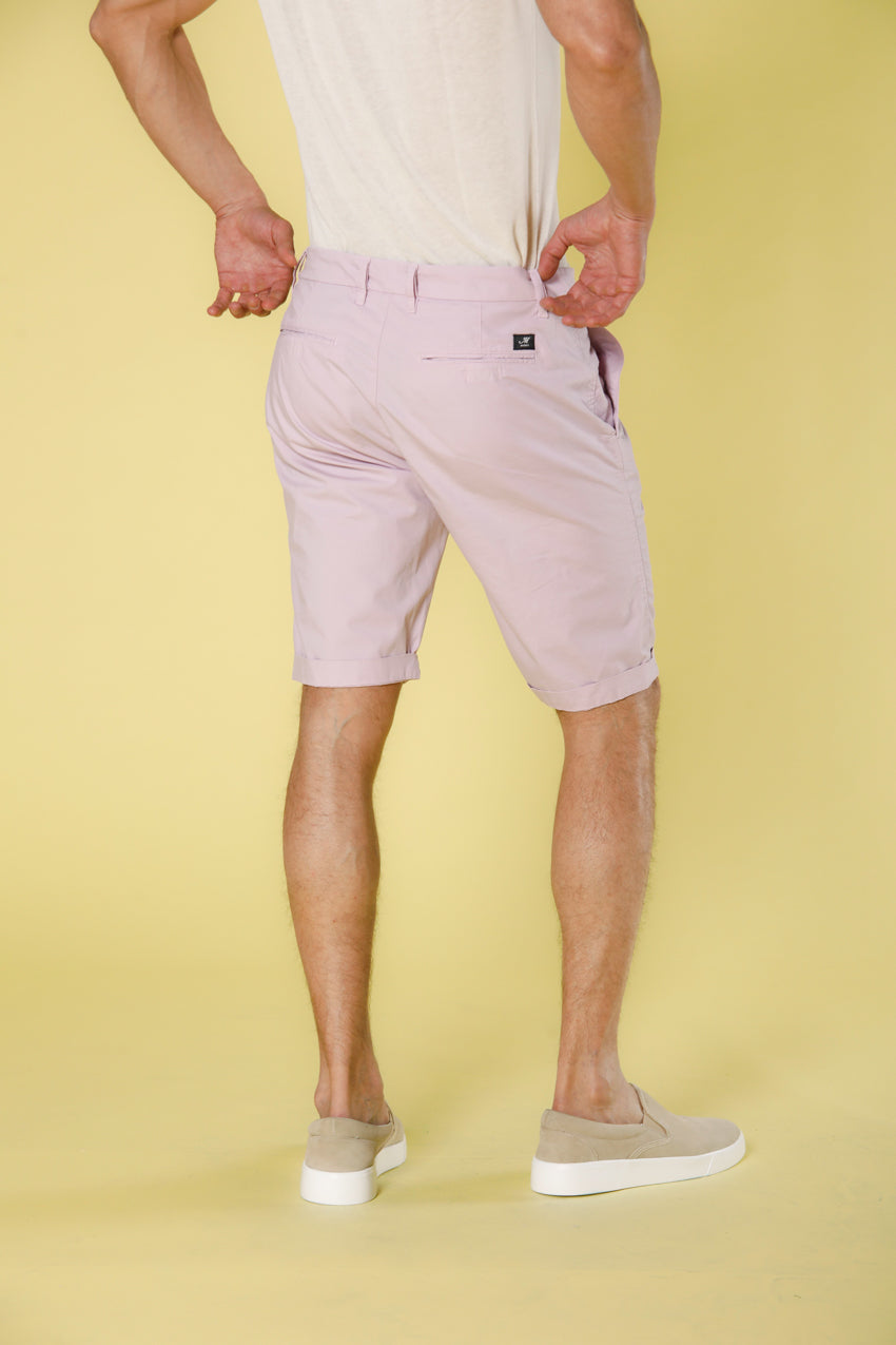 image 4 of men's chino bermuda in stretch gabardine london model in wisteria regular fit by mason's