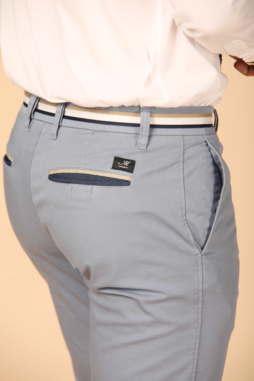 immagine 3 di bermuda chino uomo modello London Summer in azzurro fit regular di Mason's