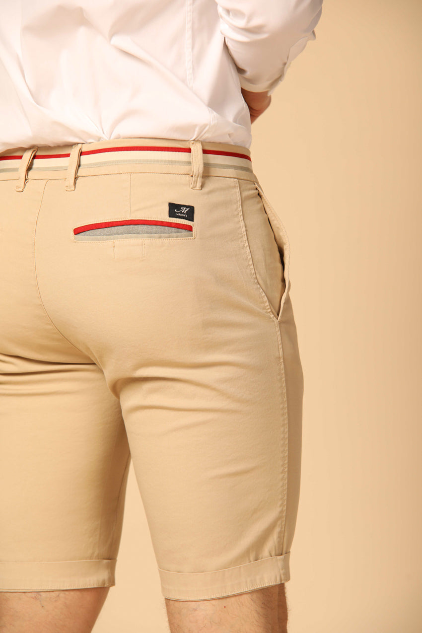 immagine 4 di bermuda chino uomo modello London Summer in kaki scuro fit regular di Mason's