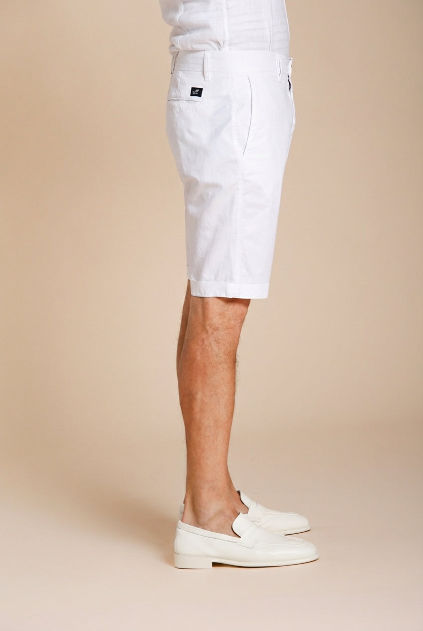London men's chino bermuda in stretch gabardine regular fit ①