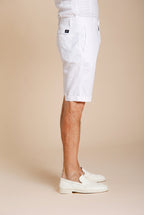 London men's chino bermuda in stretch gabardine regular fit ①