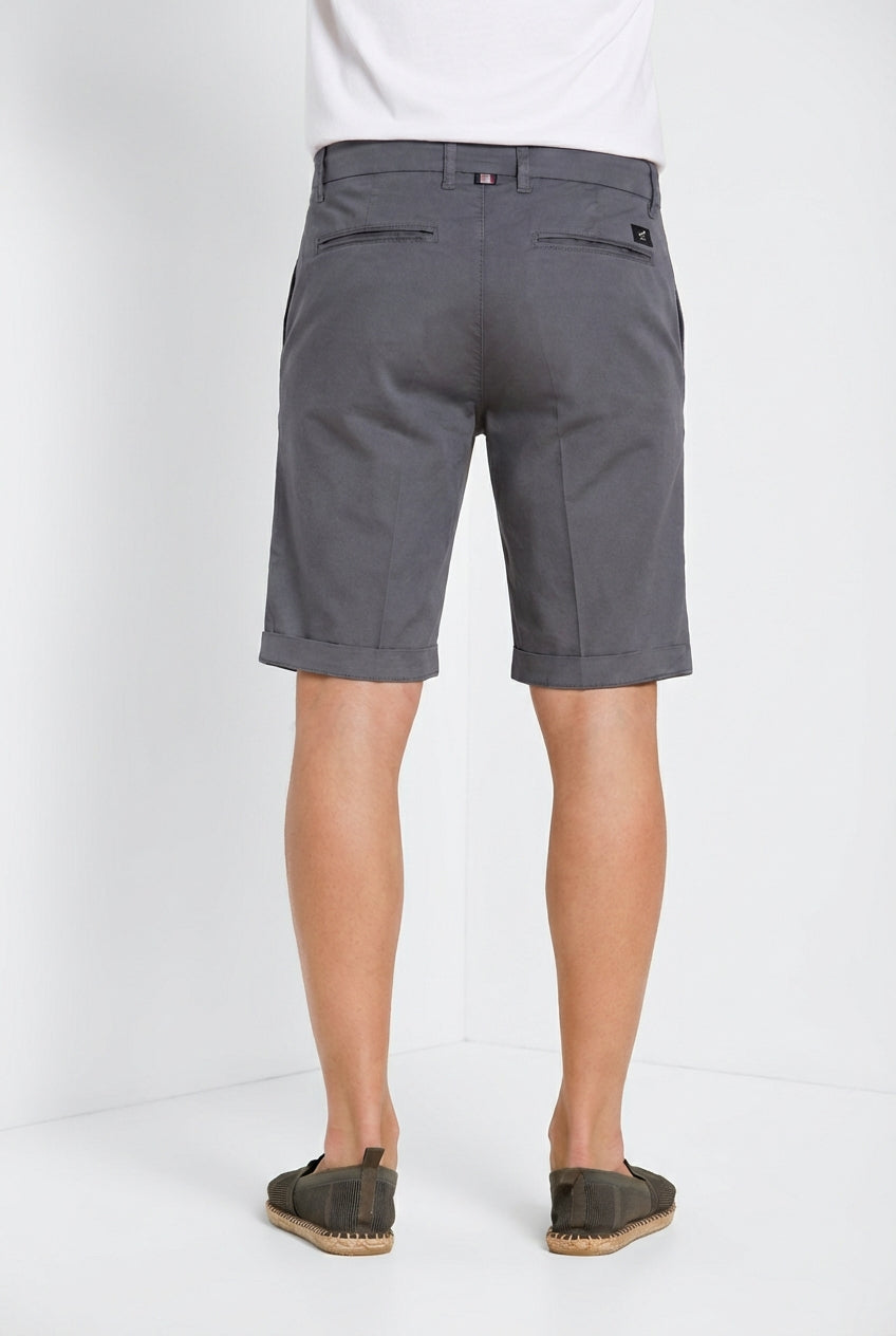 London bermuda chino hombre en gabardina stretch regular fit ①