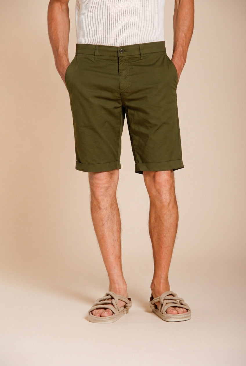 London bermuda chino hombre en gabardina stretch regular fit ①