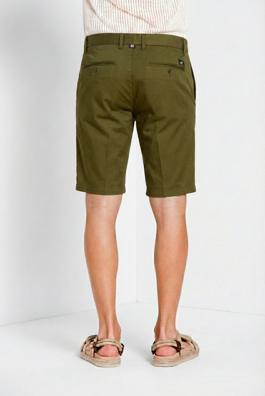 London bermuda chino uomo in gabardina stretch regular fit ①