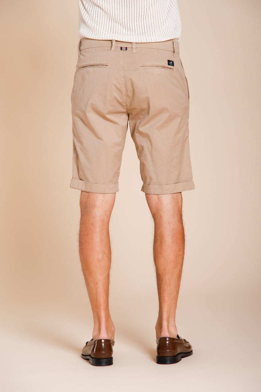 London men's chino bermuda in stretch gabardine regular fit ①