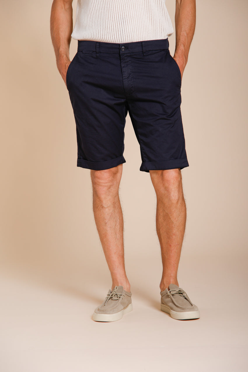 London bermuda chino uomo in gabardina stretch regular fit ①