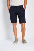 London men's chino bermuda in stretch gabardine regular fit ①