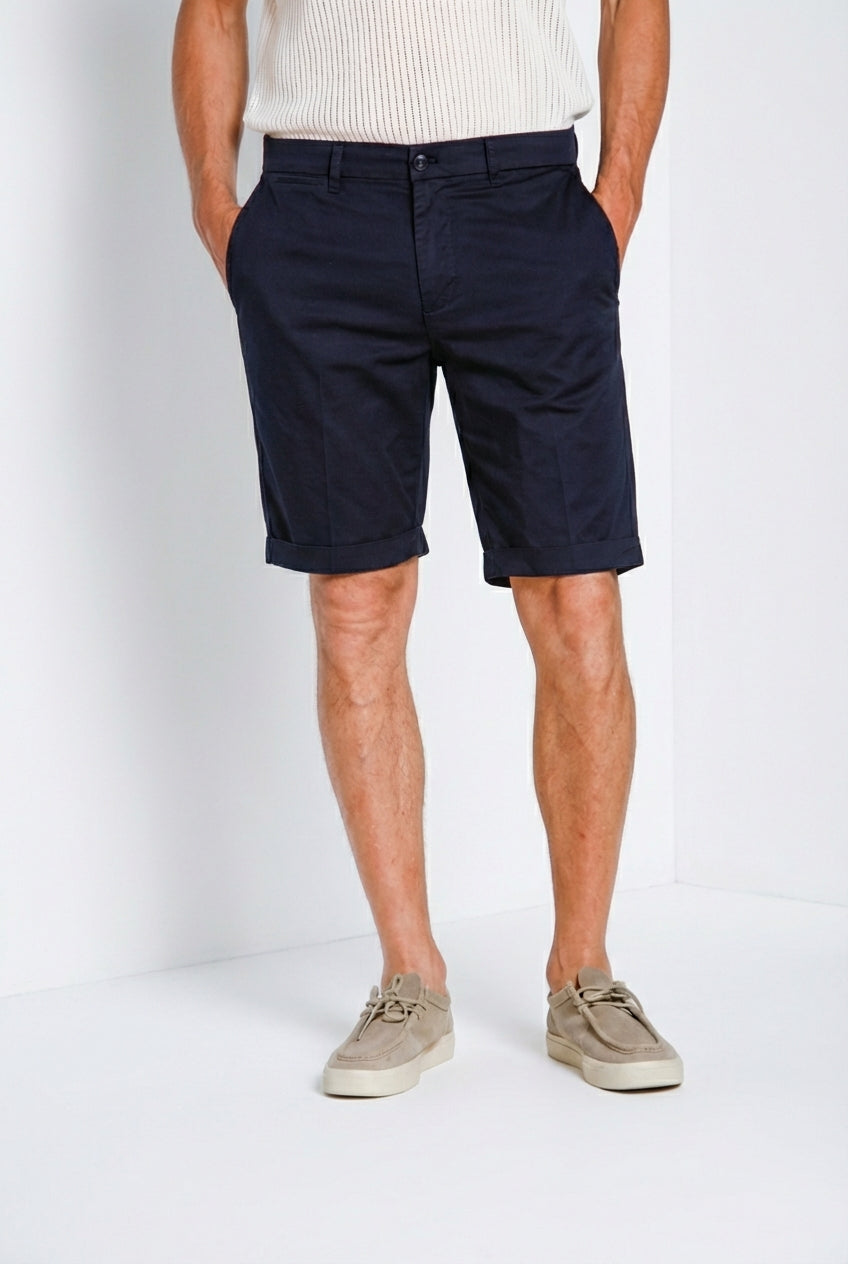 London bermuda chino hombre en gabardina stretch regular fit ①