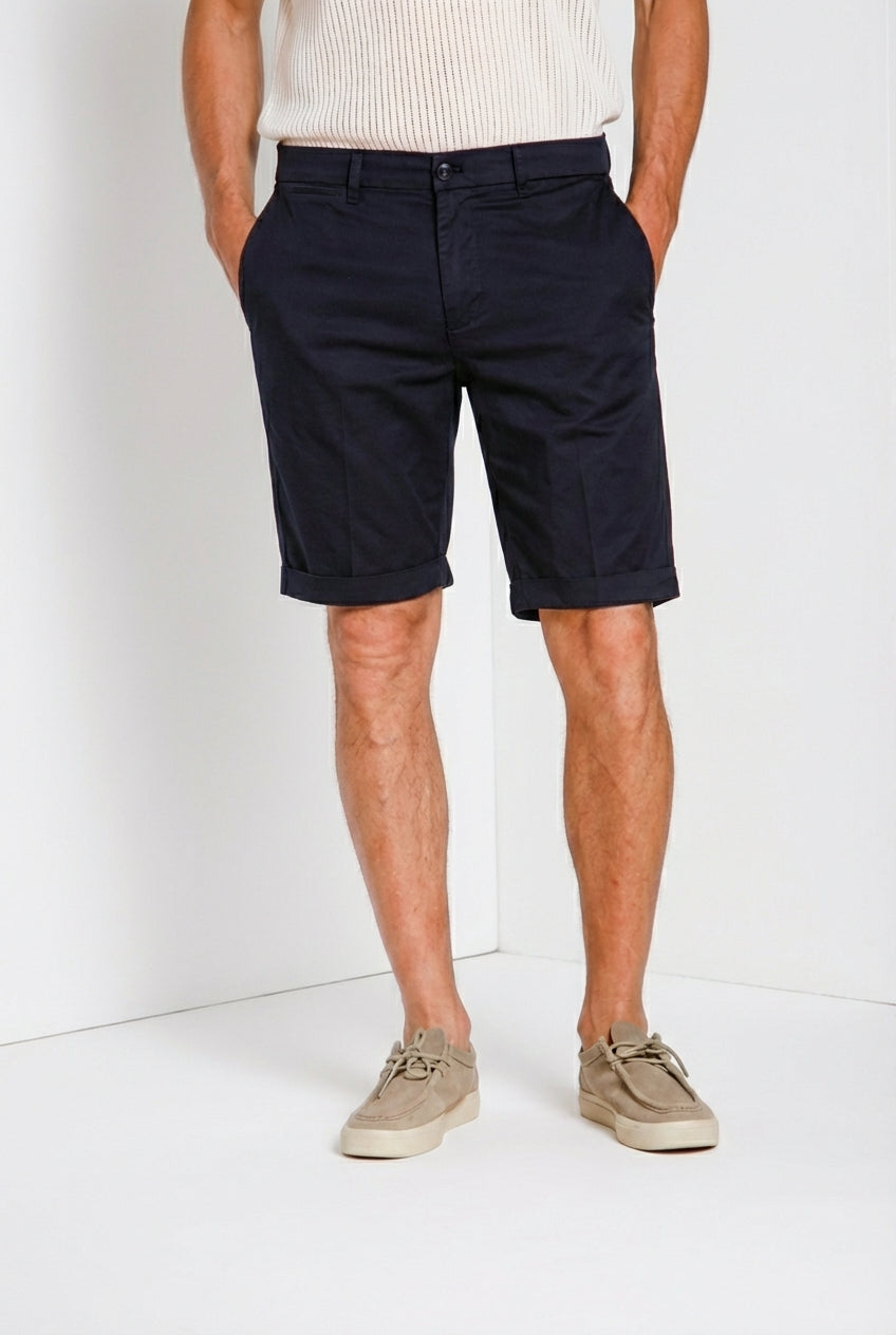London bermuda chino hombre en gabardina stretch regular fit ①