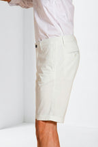 London men's chino bermuda in stretch gabardine regular fit ①