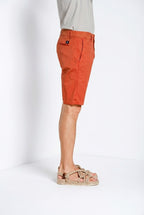 London men's chino bermuda in stretch gabardine regular fit ①