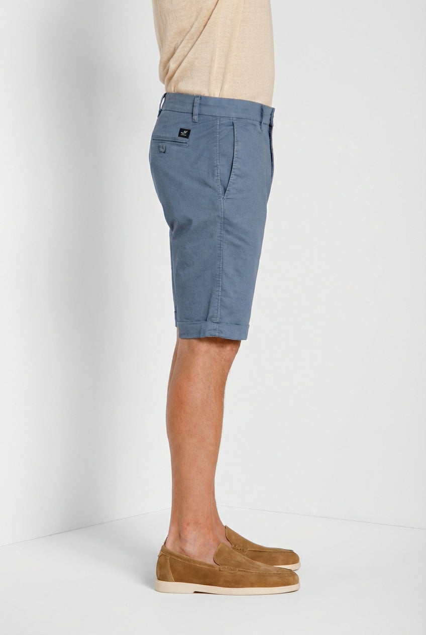 London men's chino bermuda in stretch gabardine regular fit ①