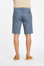 London men's chino bermuda in stretch gabardine regular fit ①