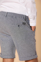 Torino Jog men's chino jogger bermuda shorts in double-faced cotton piqué, slim fit