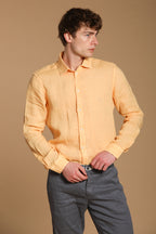 Torino long-sleeved men's shirt in linen
