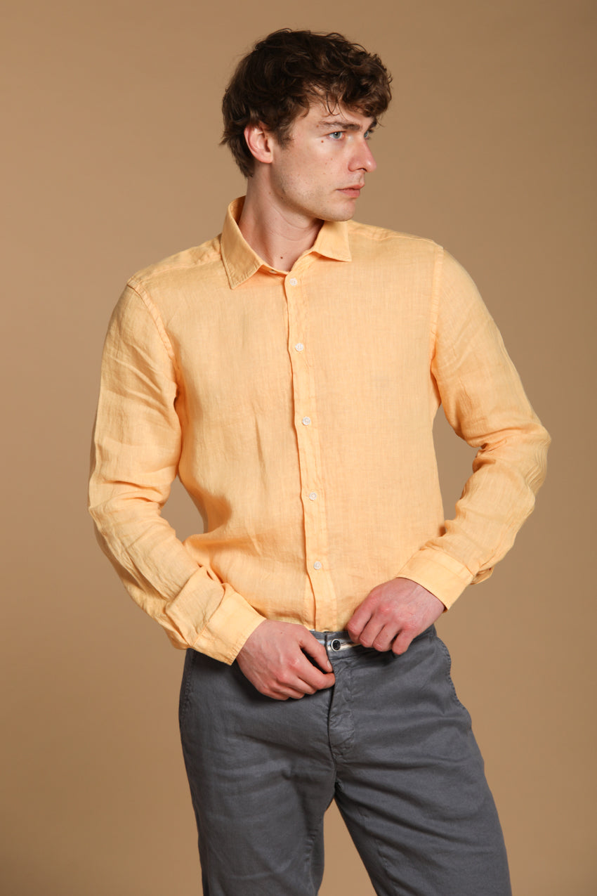 Torino long-sleeved men's shirt in linen