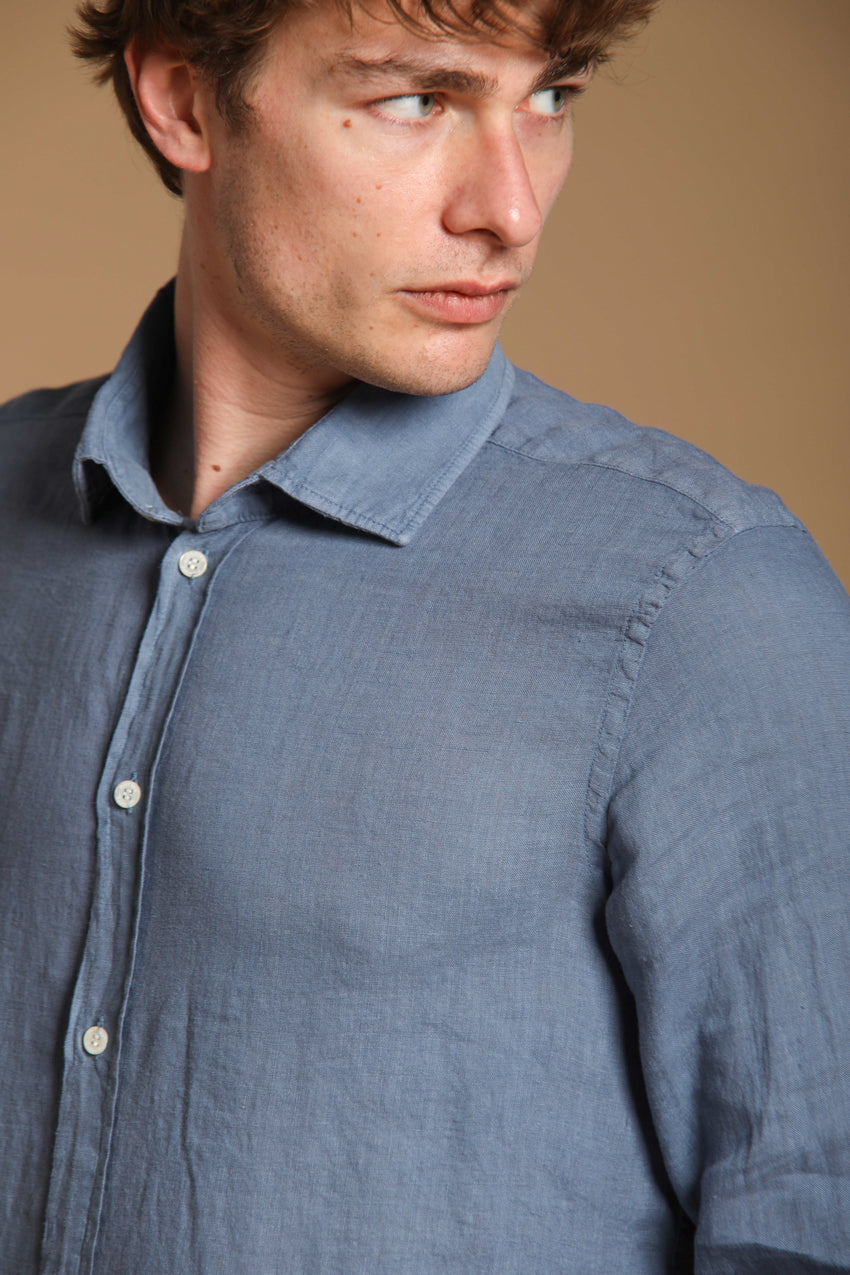 Torino long-sleeved men's shirt in linen